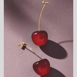 Anthropologie cherry drop earrings NWOT